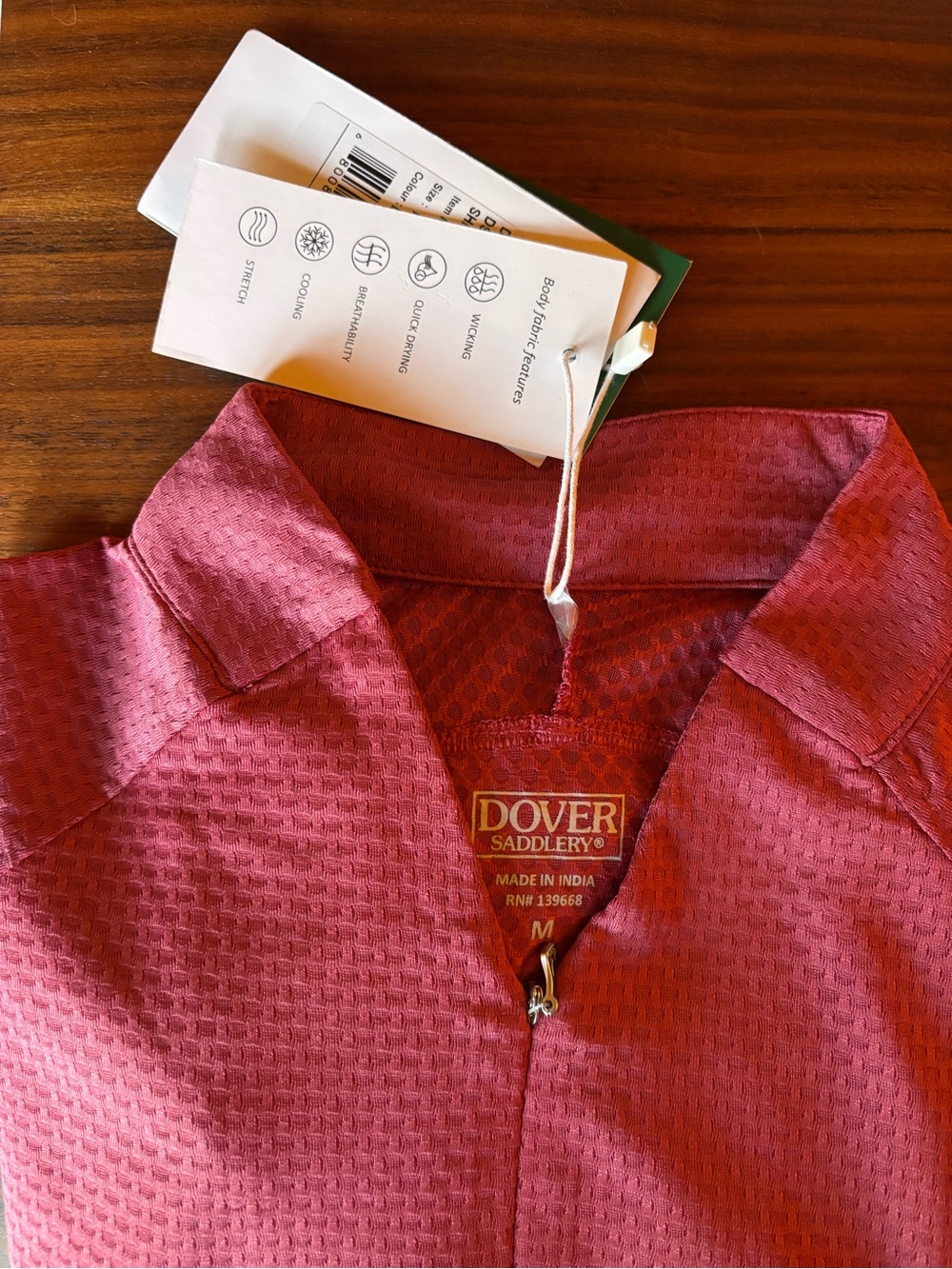 Dover Saddlery Women's M earth red with tags